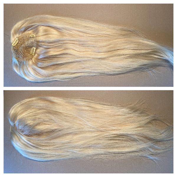 Sonderpreis: Mini Haarnetz aus albanischem Haar in hell-lichtblond 45 cm
